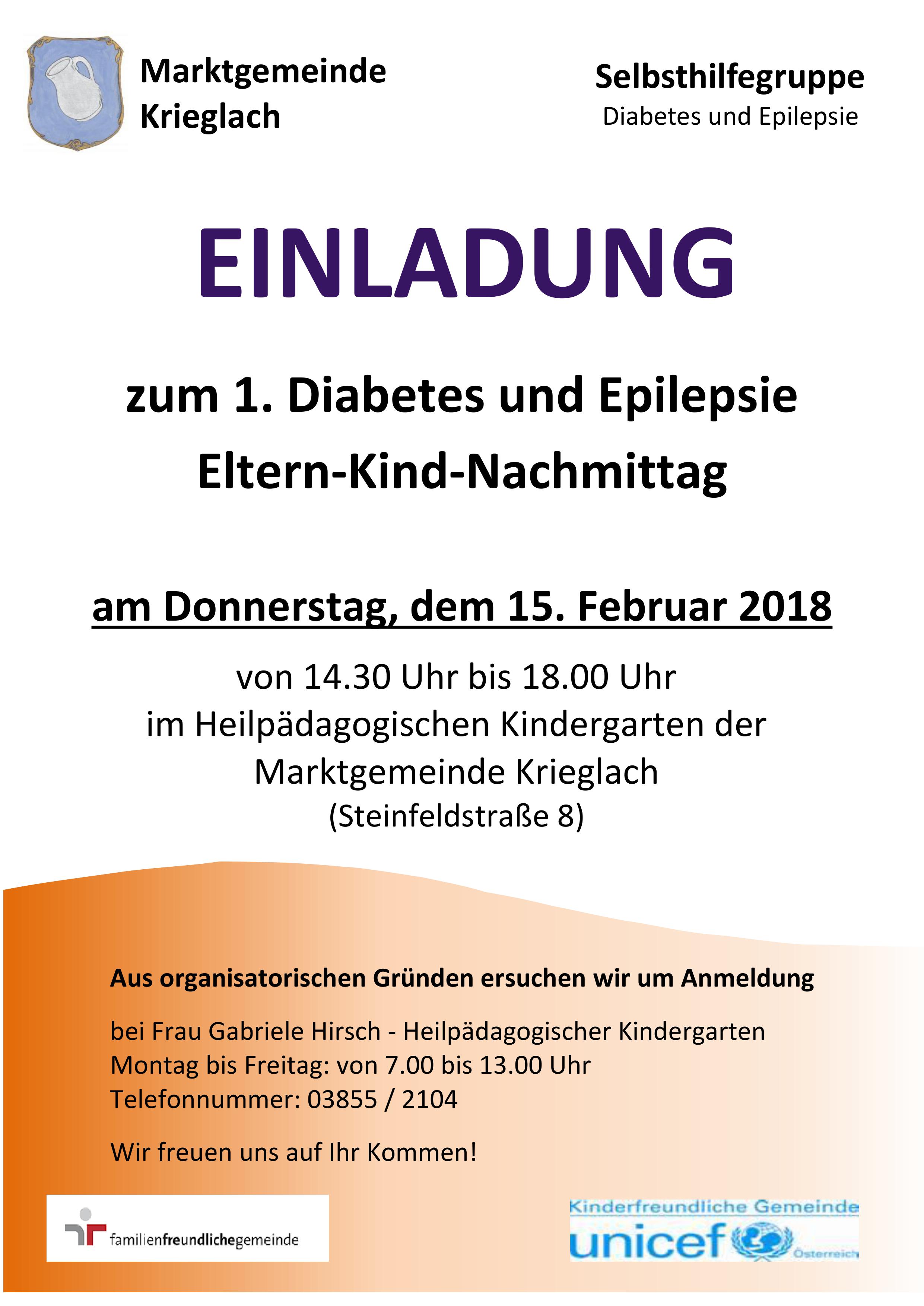 Diabetes Epilepsie Nachmittag